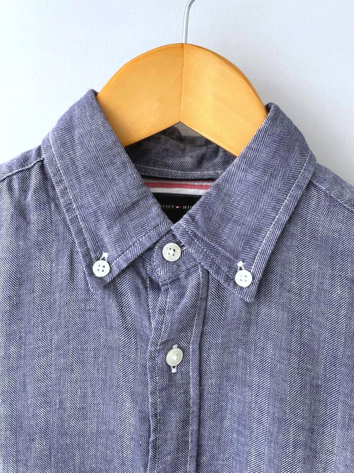 Men’s Tommy Hilfiger Premium Linen Shirt In Navy - XSmall - 1646