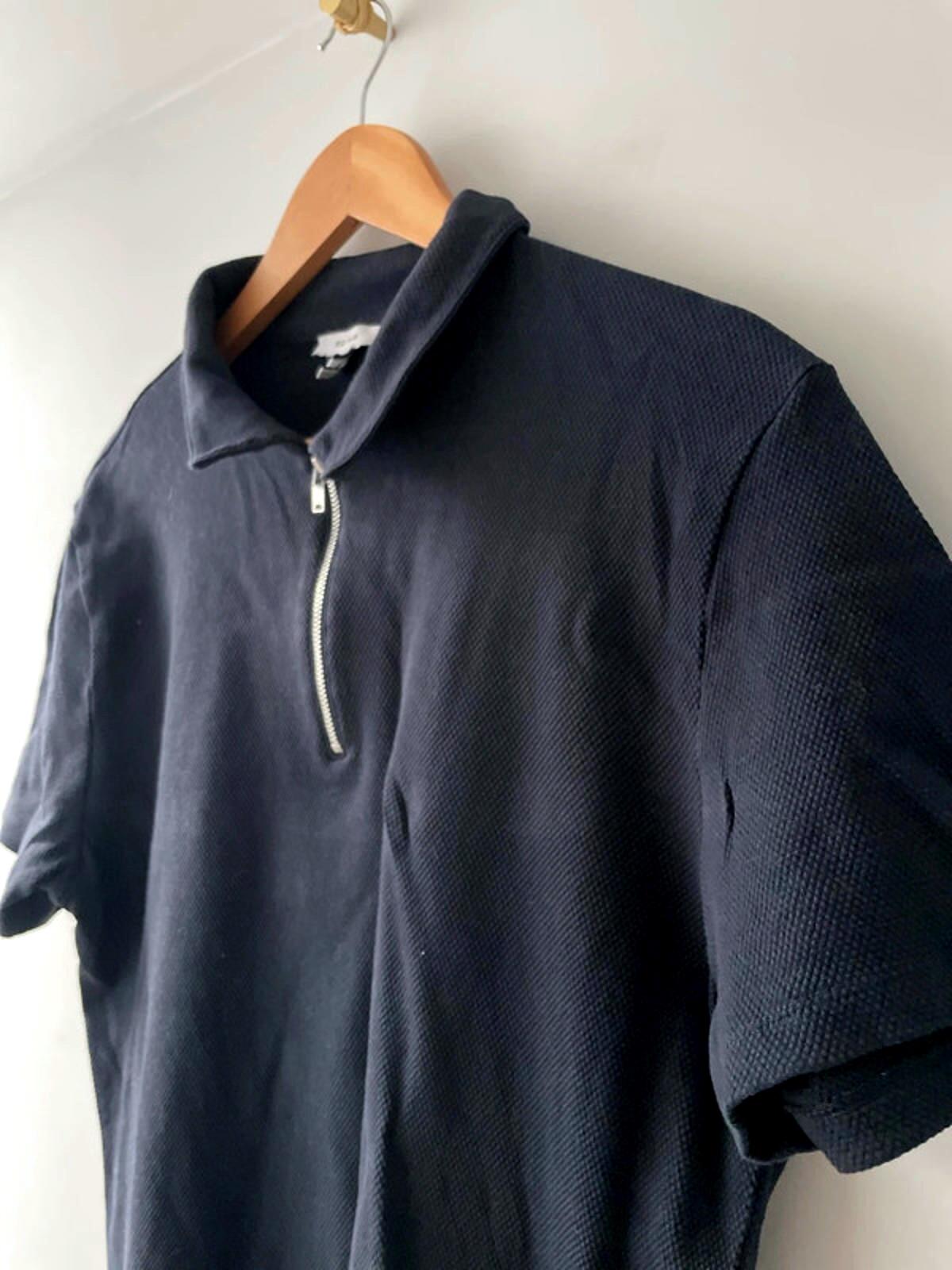 Men’s Reiss Short Sleeve Slim Fit Knitted Polo Top In Navy - XLarge - 2746