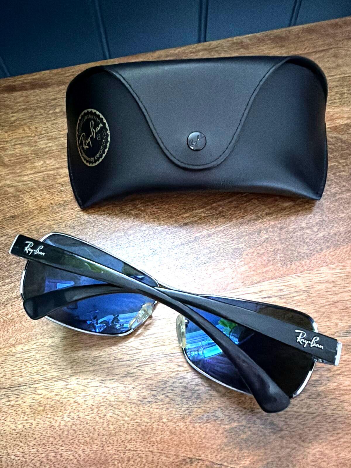 Unisex Ray-Ban RB3379 Polarized Metal Fram Sunglasses In Silver - 3545