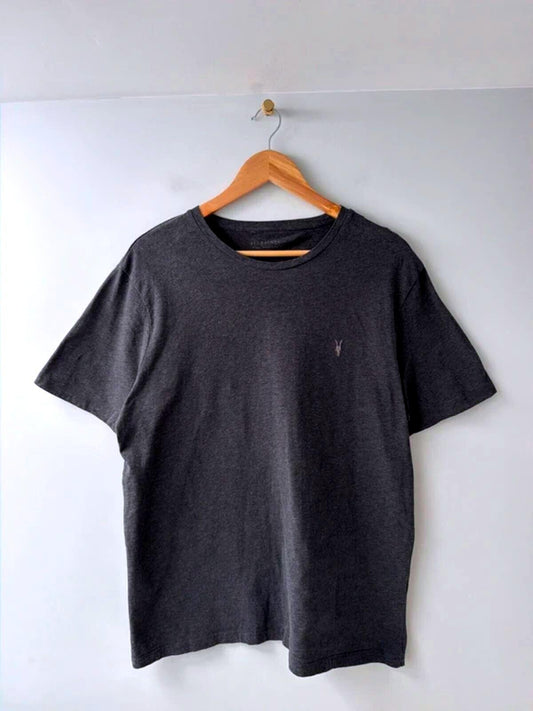 Mens Allsaints Brace Super Soft Cotton Crew Neck T-shirt In Grey - XLarge - 3406