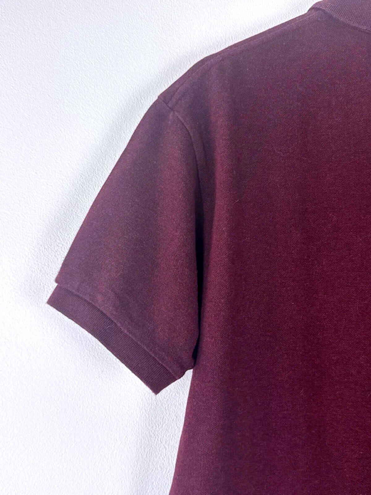 Men’s Ralph Lauren Classic Fit Polo Top In Burgundy - Medium - 1356