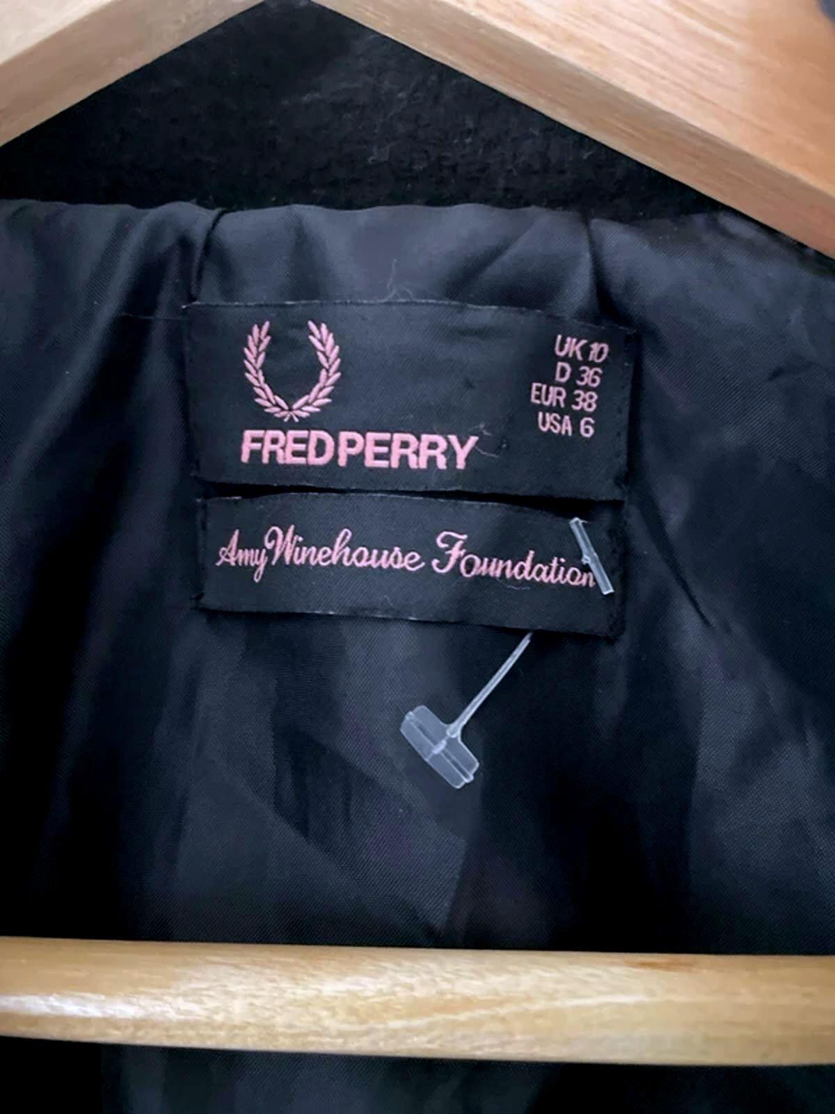 Women’s Fred Perry X Amy Winehouse Wool Herringbone Jacket in Black - UK10 -2990