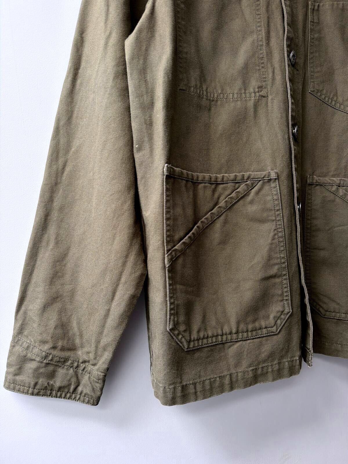 Mens Dickies Workwear Military Style Shirt Jacket In Khaki - Small - 3532