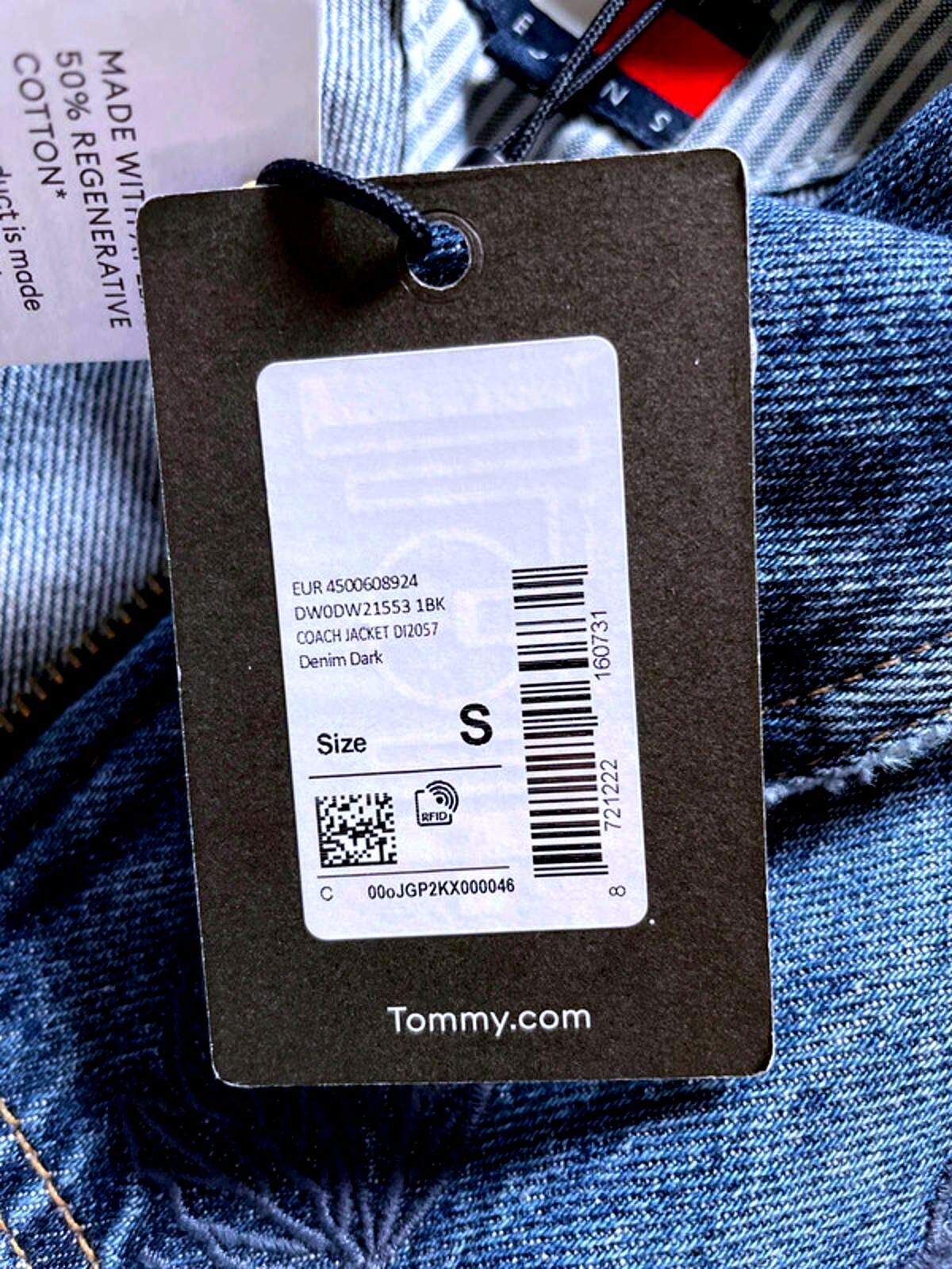 Women’s Tommy Hilfiger Embroidered Detail Denim Jacket In Navy - Small -2432