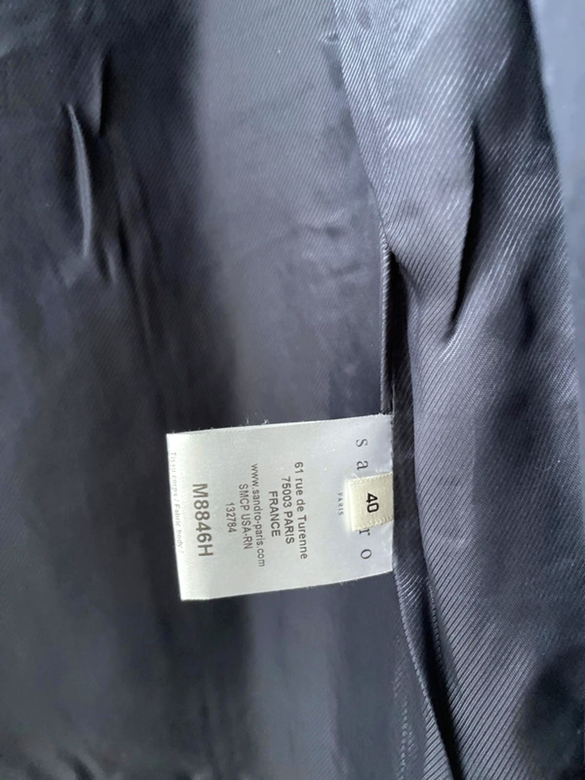 Women’s Sandro Paris Premium Mohair Check Coat Jacket In Navy - UK12 - 2371