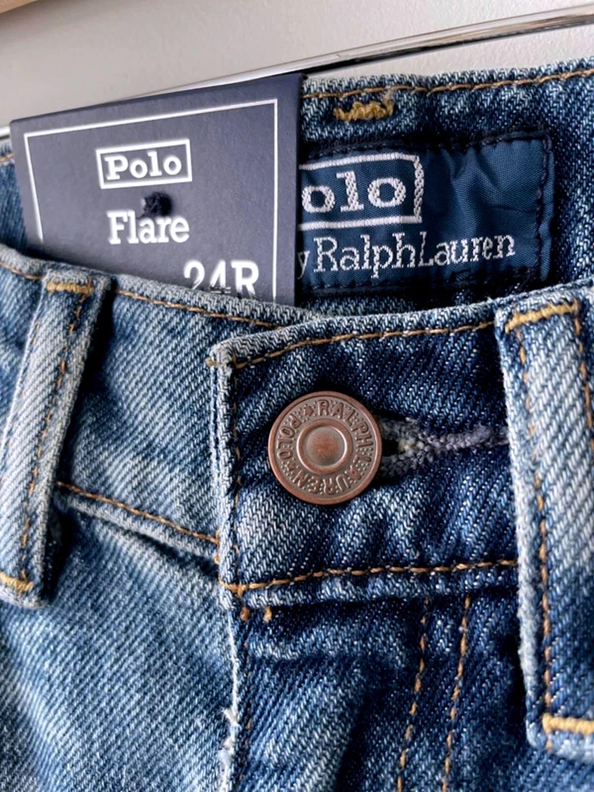 Women’s Ralph Lauren Regular Fit Flared Jeans In Navy Blue - W24/L34 - 3075