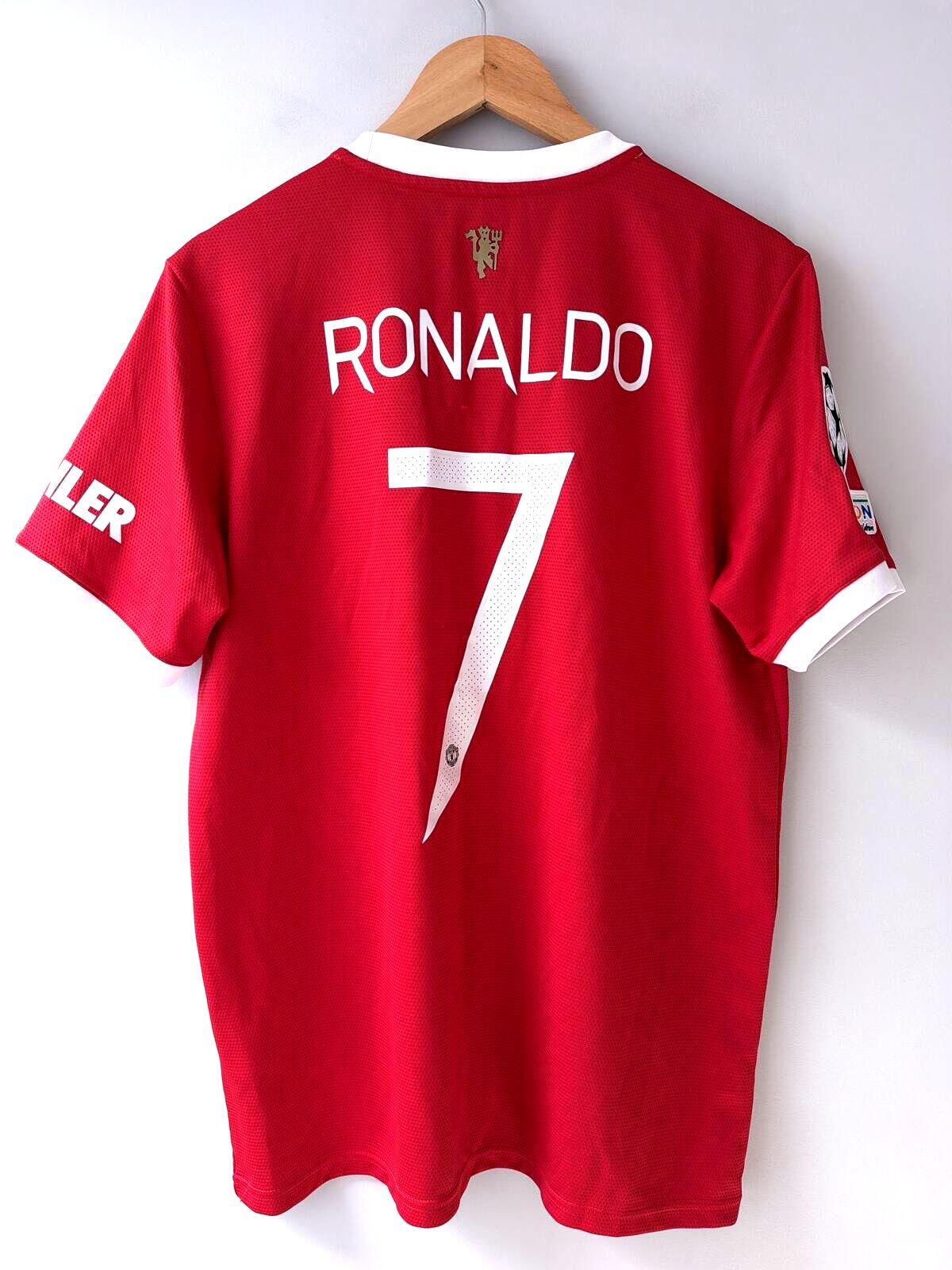 Mens Manchester United Ronaldo 7 2021/22 Home Football Shirt Top - Large - 3525