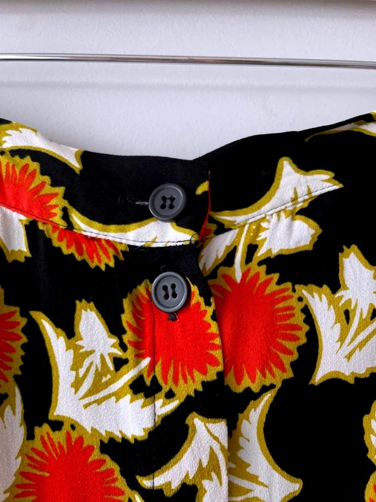 Women’s Whistles Dandelion Print Skirt With Button Front In Red/Black - UK14 - 2860