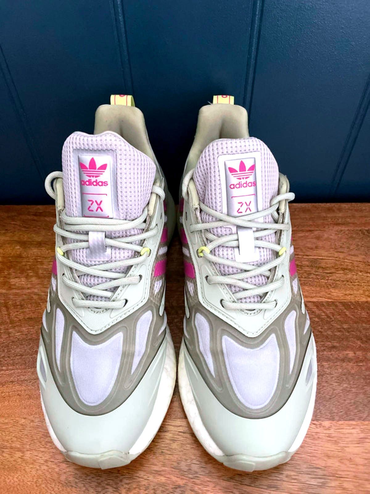 Women’s Adidas ZX 2K Boost 2.0 Trainers In Mint/Fuchsia - UK4 - 2362