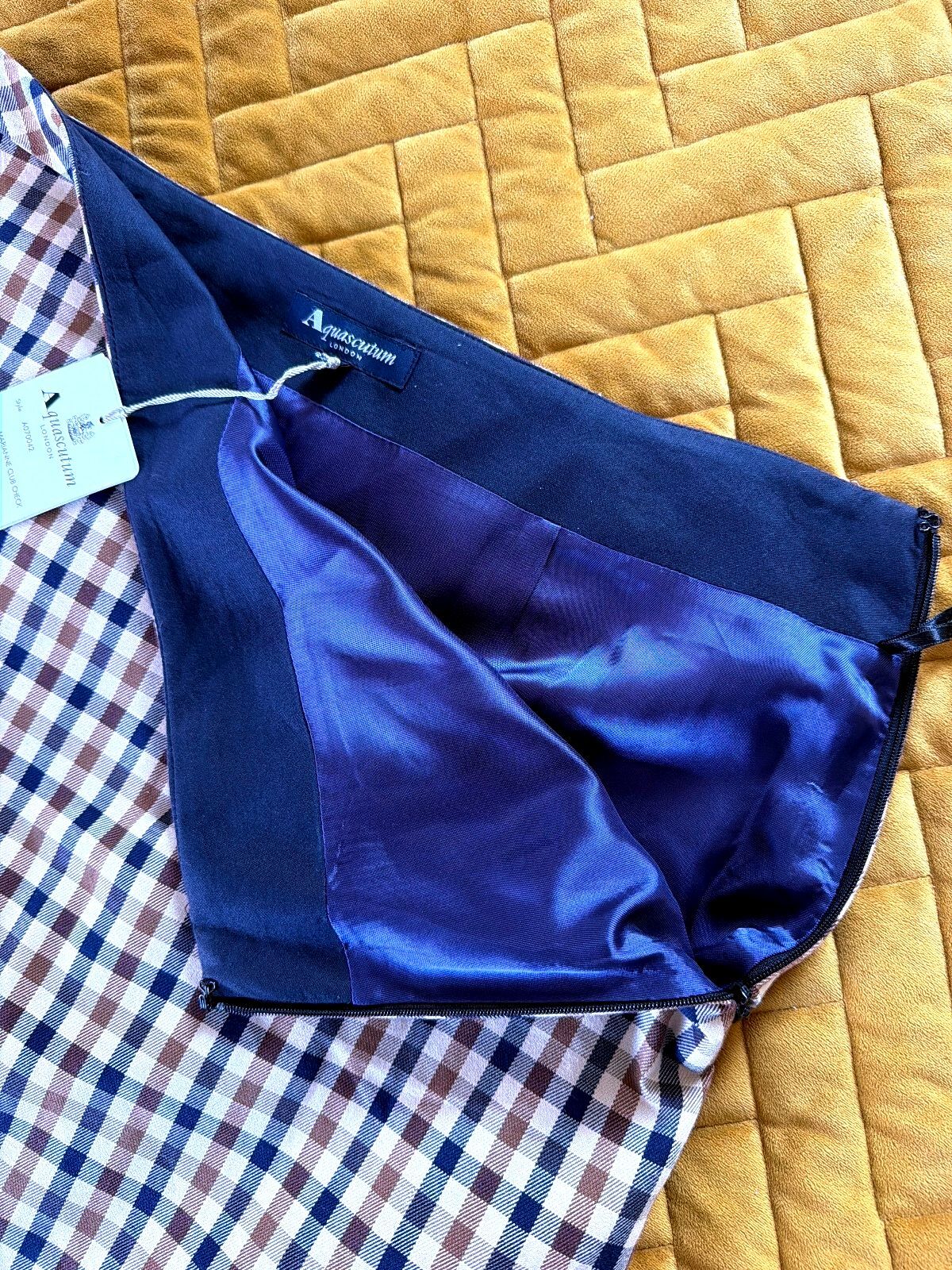 Women's Aquascutum Marianne Club Check Skirt RRP £250 - Uk14 - 3599
