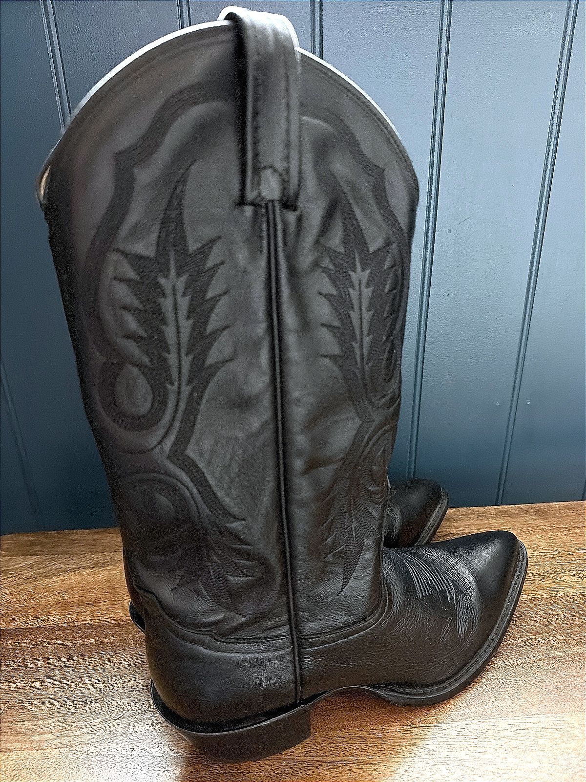 Women’s Tony Lama Premium Leather Cowboy Boots In Black - Uk7 - 3616