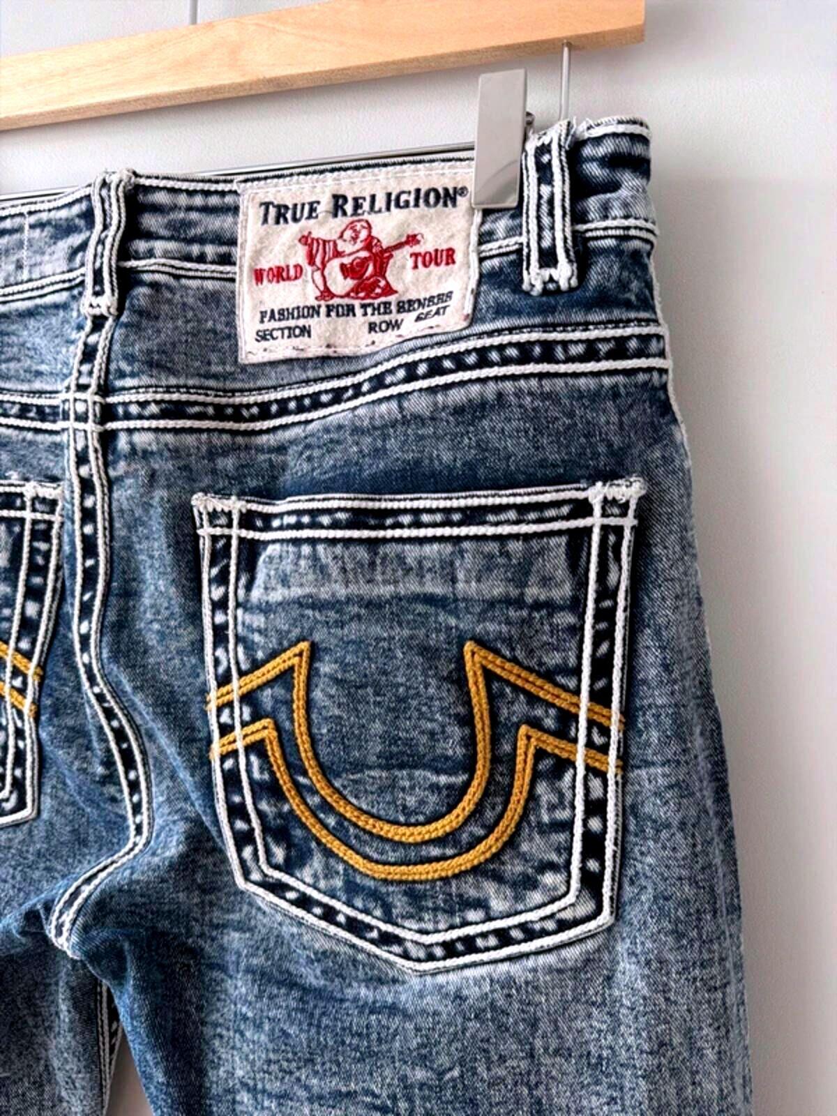 Men's True Religion Made In The U.S.A Slim Fit Jeans In Blue - W32/L28 - 3319