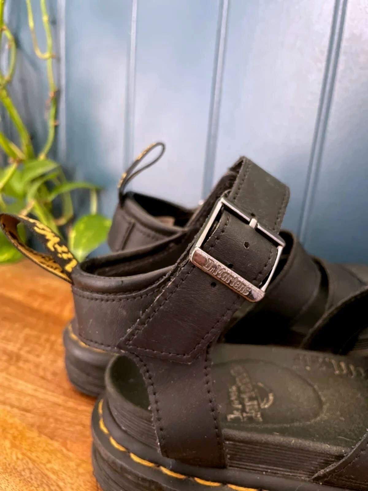 Women’s Dr Martens Blaire 3 Leather Straps Sandals in Black - UK5 - 3034