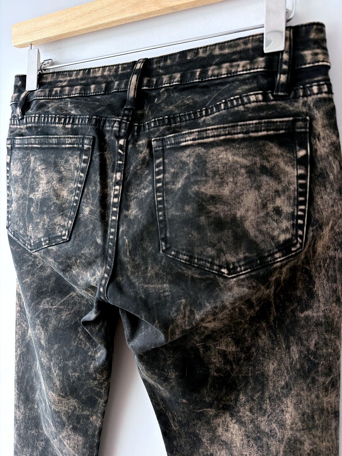 Women’s The Kooples Acid Wash Effect Slim Fit Jeans In Black - W26/L27 - 3752