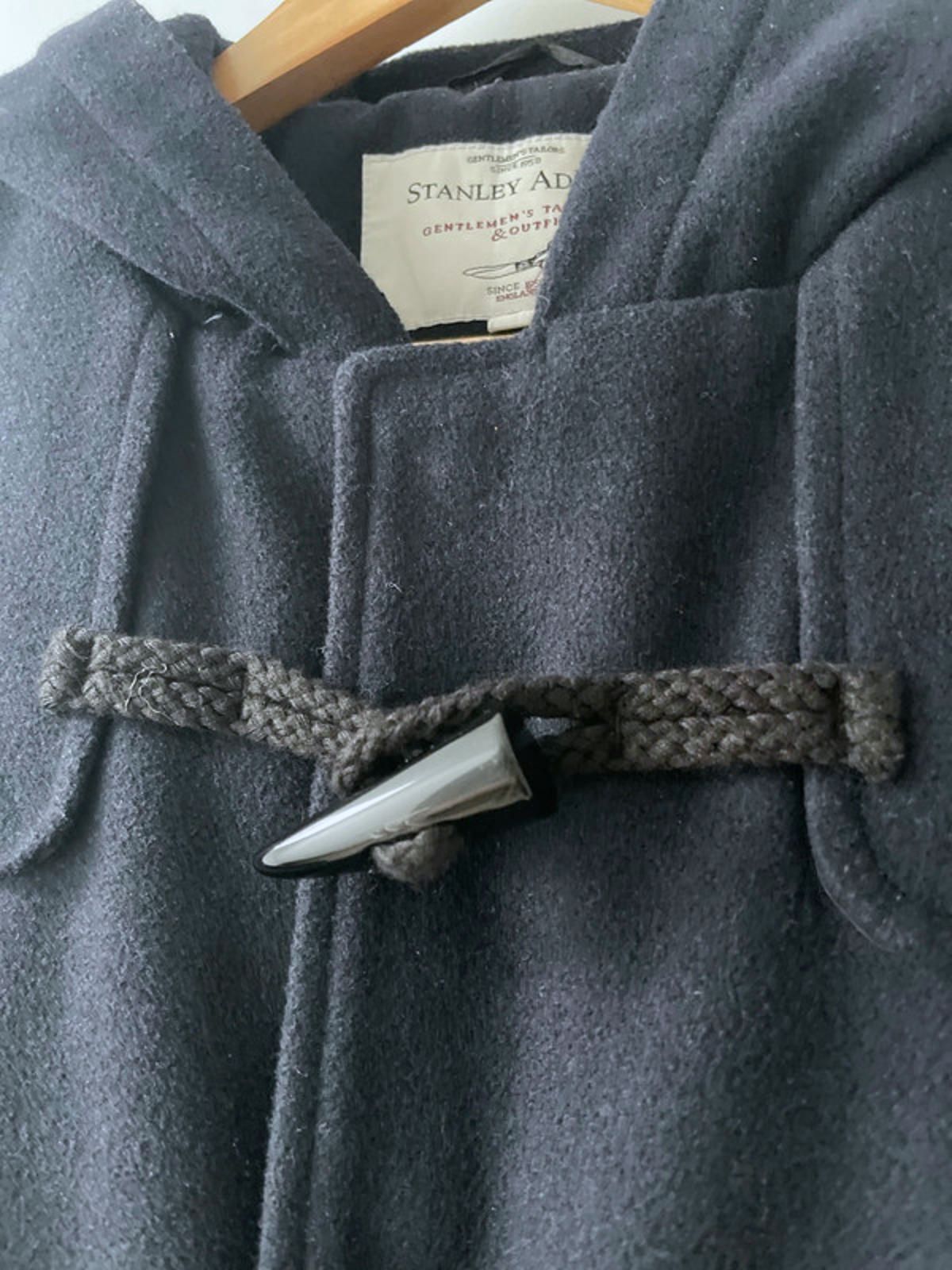 Men's Stanley Adams Premium Wool Hooded Duffle Coat In Navy - Large - 2440