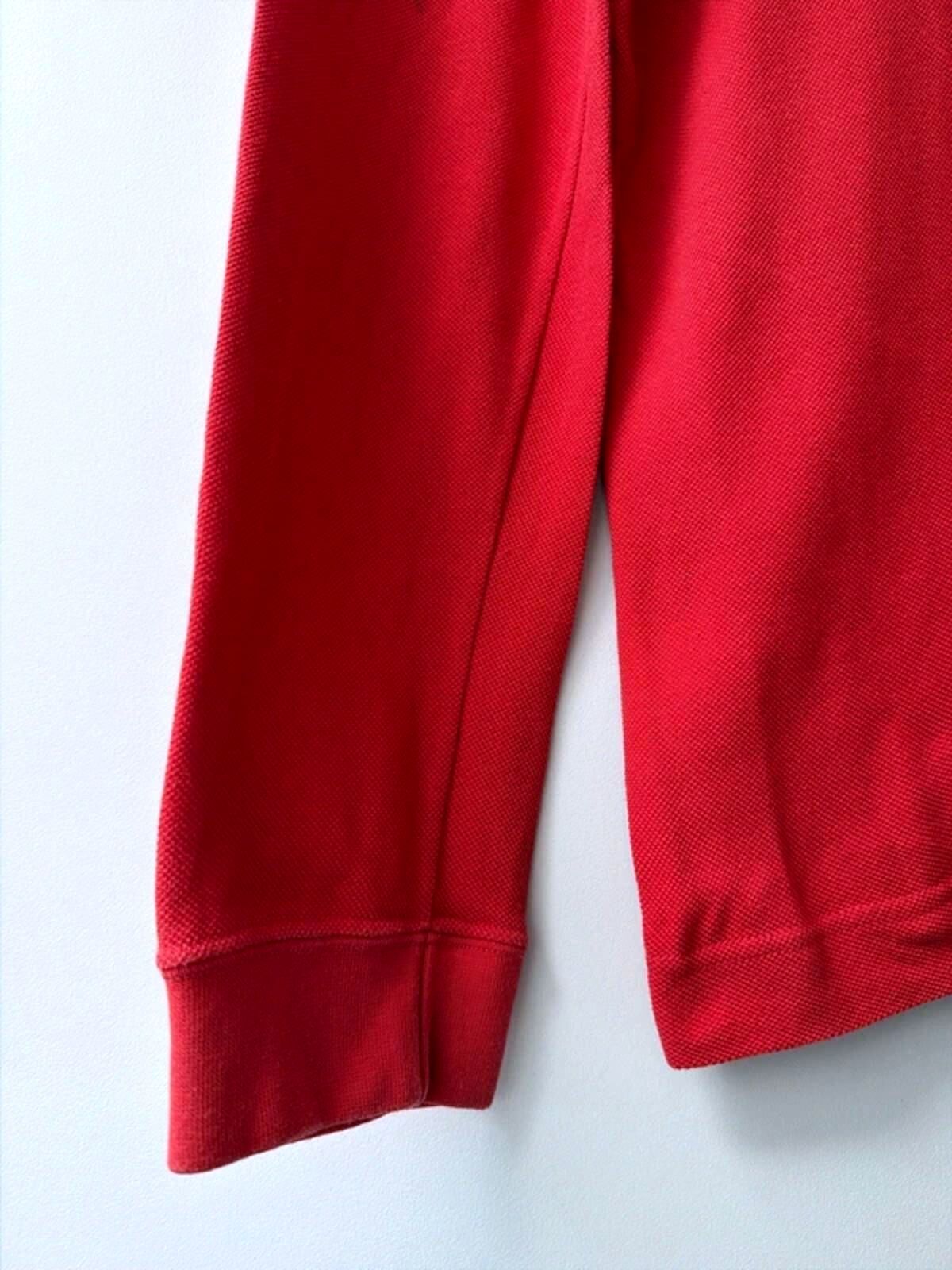 Men’s Lacoste Long Sleeve Slim Fit Polo Top In Red - Medium - 3427