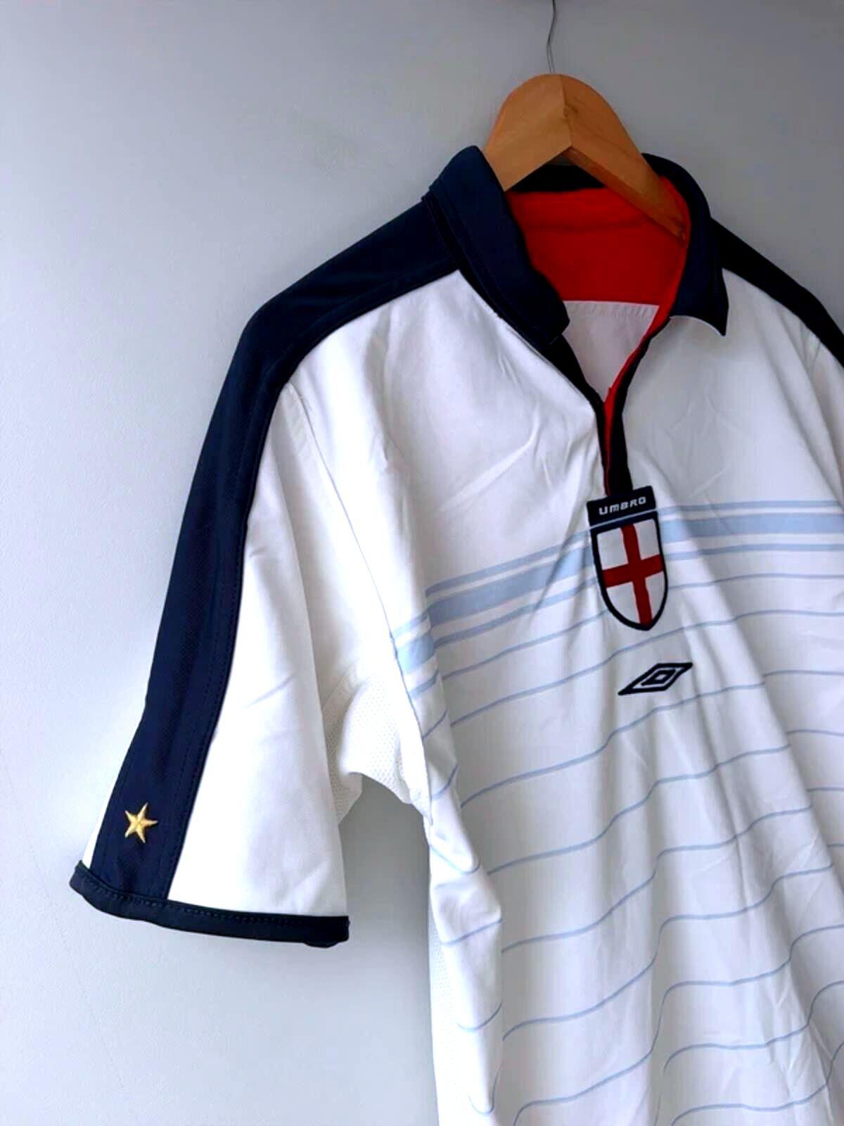Mens England 2003/05 Reversible Home Football Shirt Top  - Small - 3548