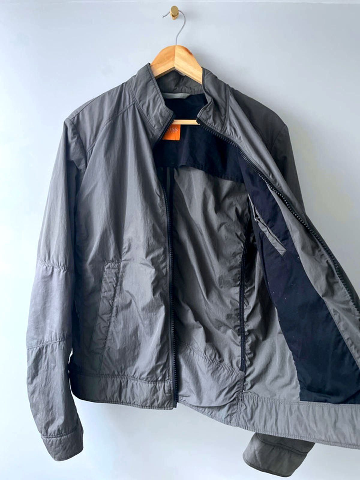 Men’s Hugo Boss Harrington Jacket Coat In Dark Grey - Medium - 2665
