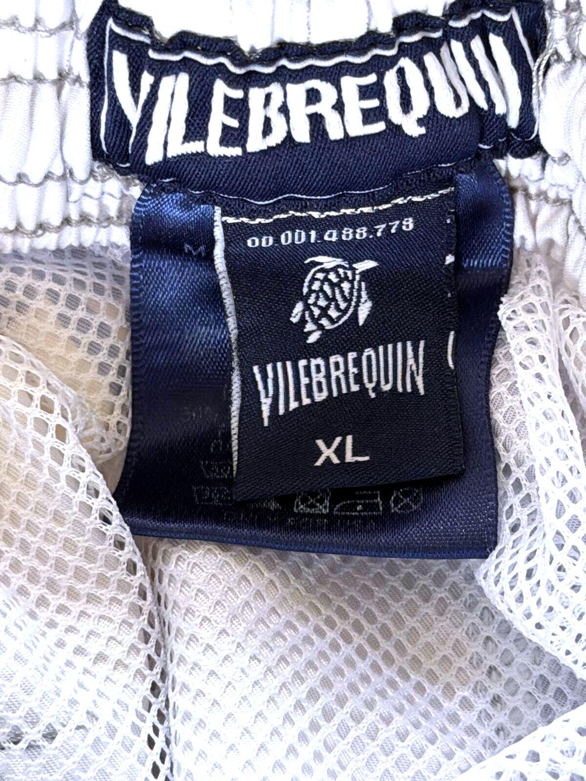 Mens Vilebrequin Turtle Print Swim Shorts with Navy and White  - XLarge - 3518