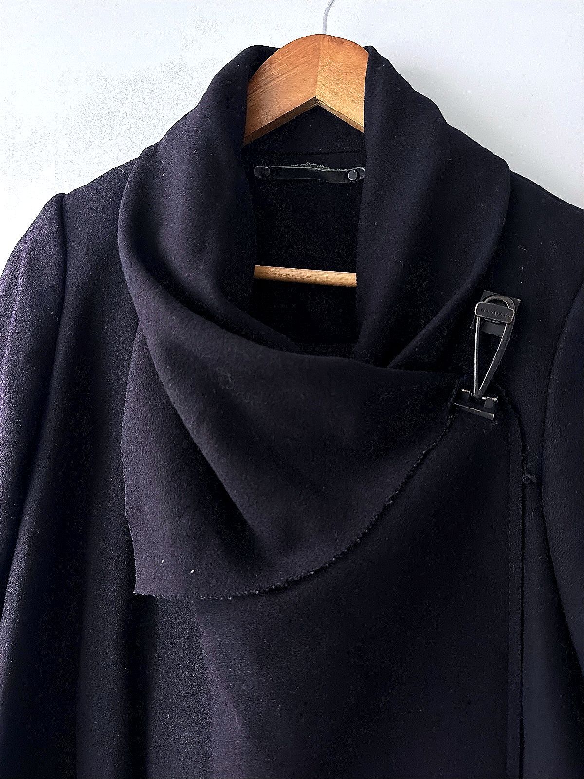 Women’s Allsaints Monument Eve Wool Coat with Metal Closure In Navy -Uk10 - 3725