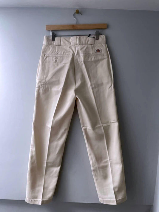 Women’s Dickies Elizaville Straight Leg Trousers In Cream - W28/L29 - 3004