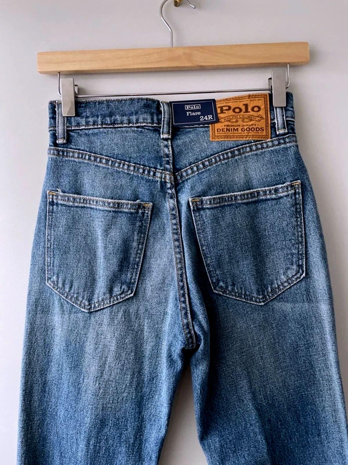 Women’s Ralph Lauren Regular Fit Flared Jeans In Navy Blue - W24/L34 - 3075