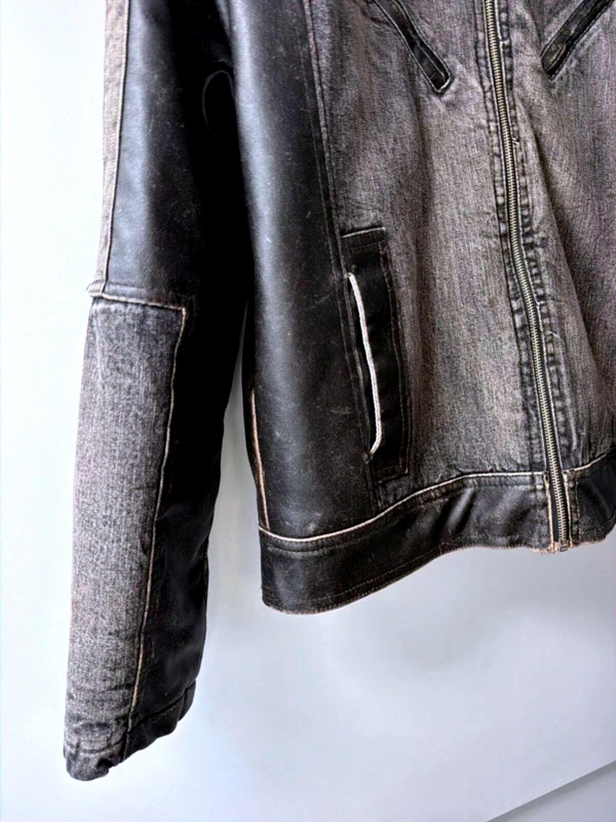Men’s Diesel Biker Jacket In Washed Black Colour - XXLarge - 3551