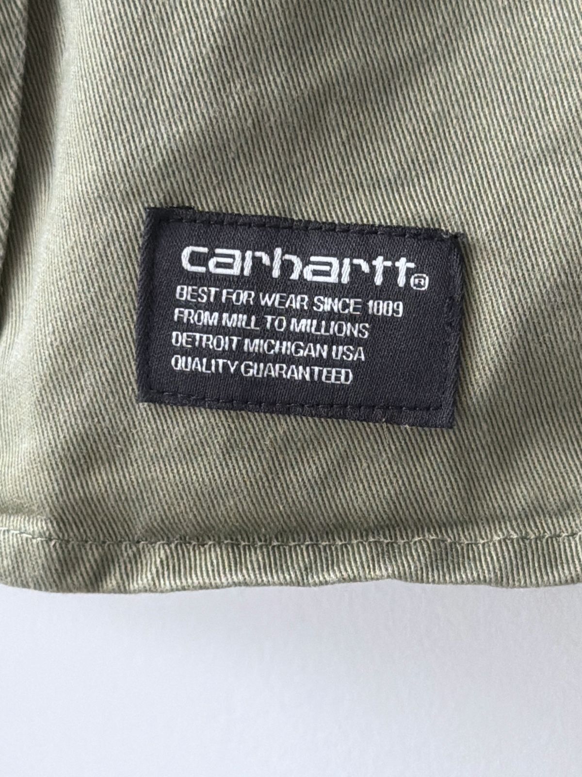 Men’s Carhartt Hector Military Style Long Sleeve Shirt In Khaki - Medium - 3798