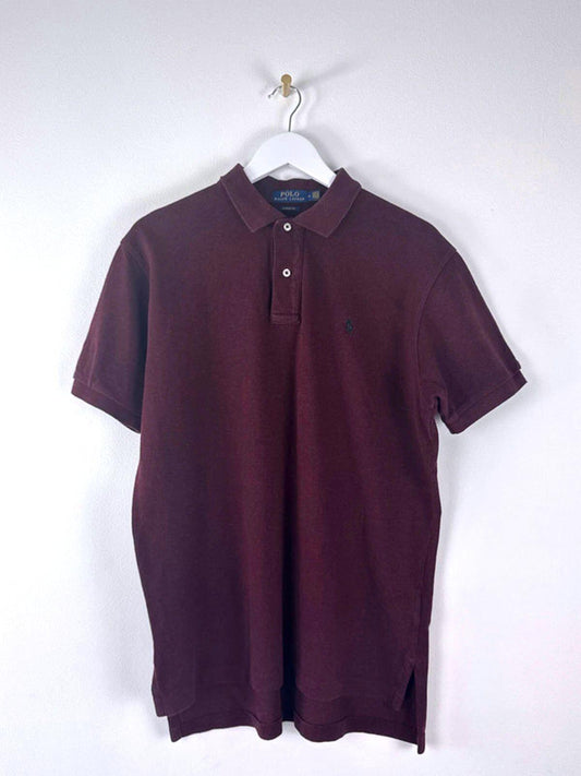 Men’s Ralph Lauren Classic Fit Polo Top In Burgundy - Medium - 1356