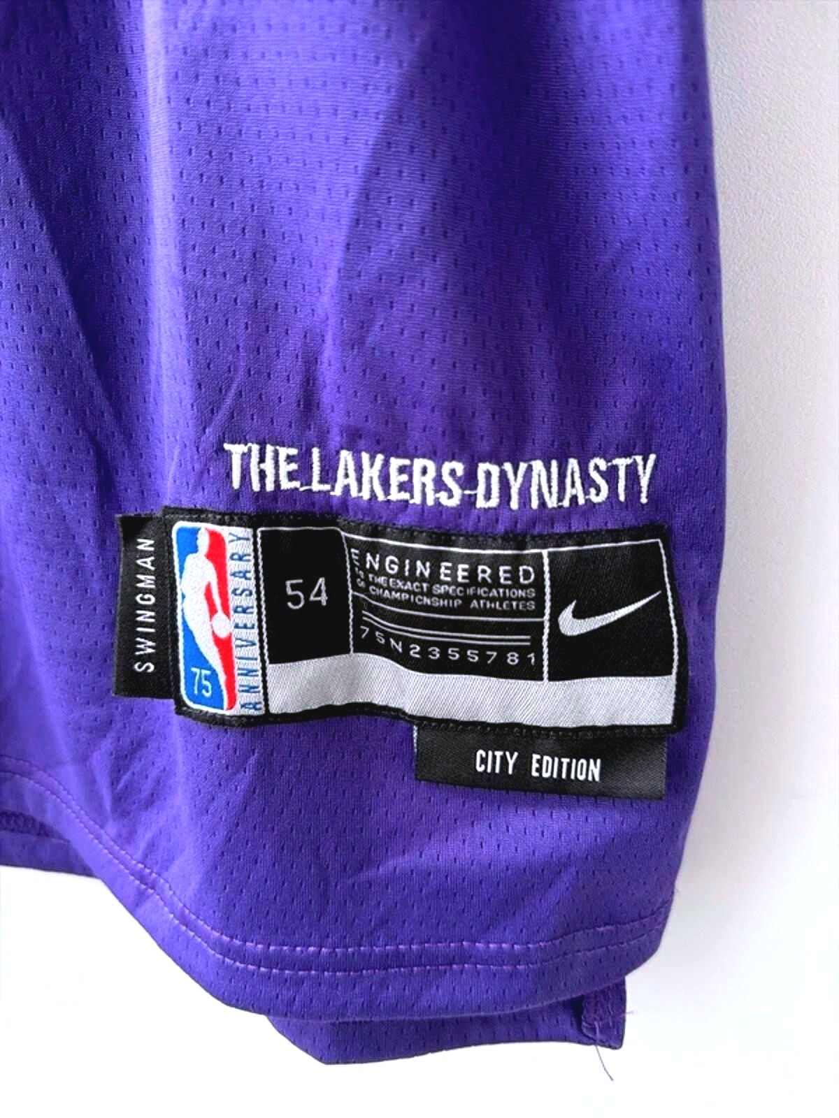 Men's LeBron James 6 LA Lakers Nike City Edition Swingman Jersey - XLarge - 3308