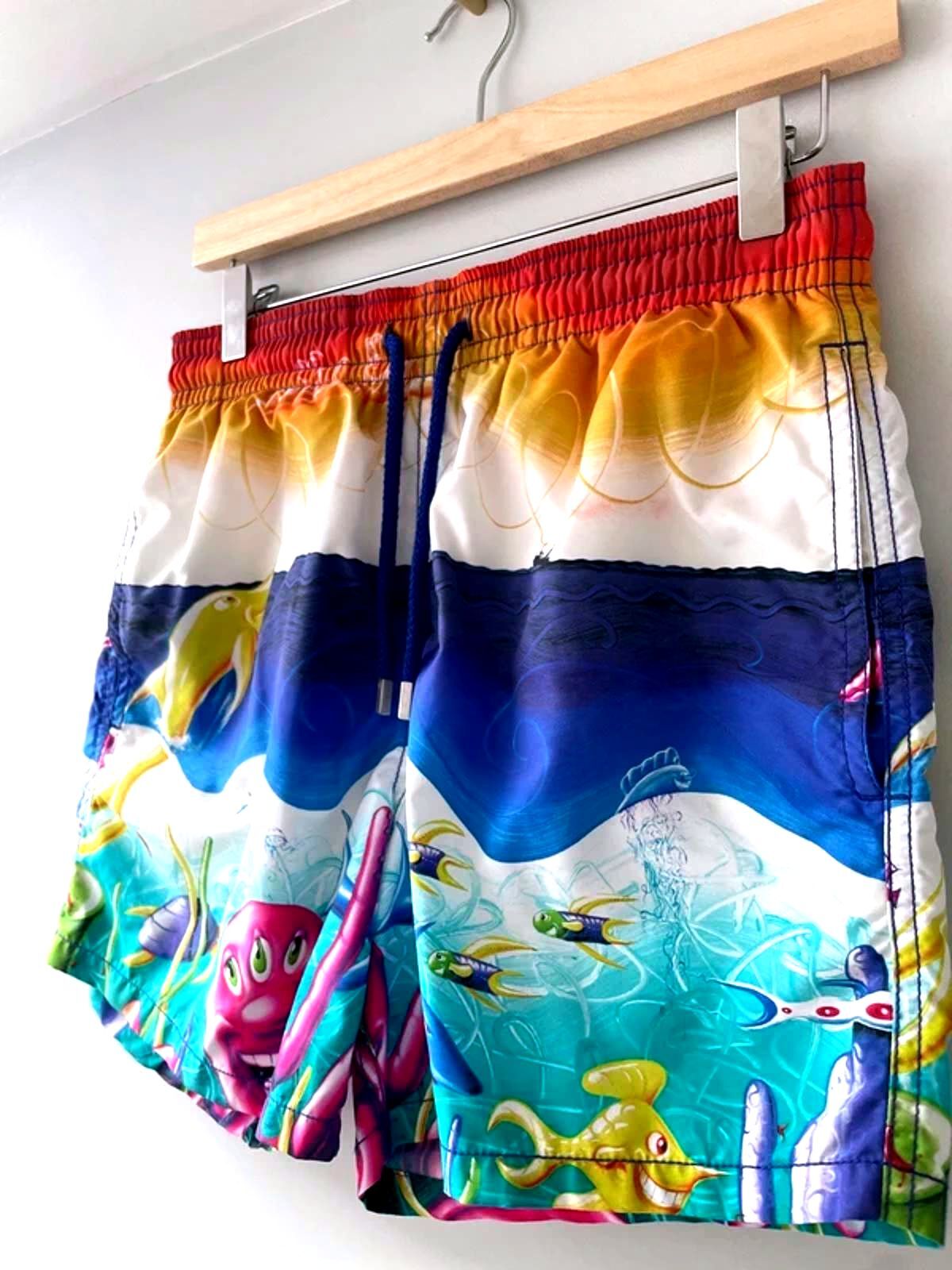 Mens Vilebrequin x Kenny Scharf Limited Edition Moorea Swim Shorts - Small - 3120