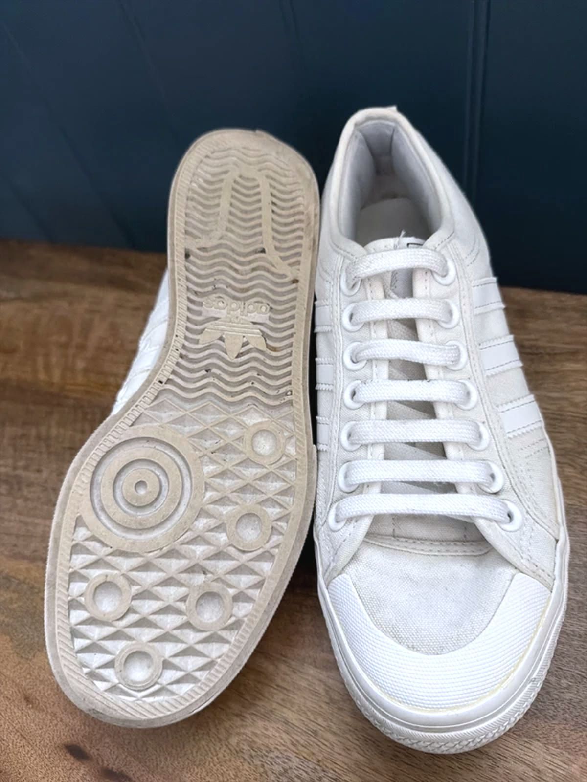 Women’s Adidas Nizza Chunky Sole Trainers In White - Uk6.5 - 3286