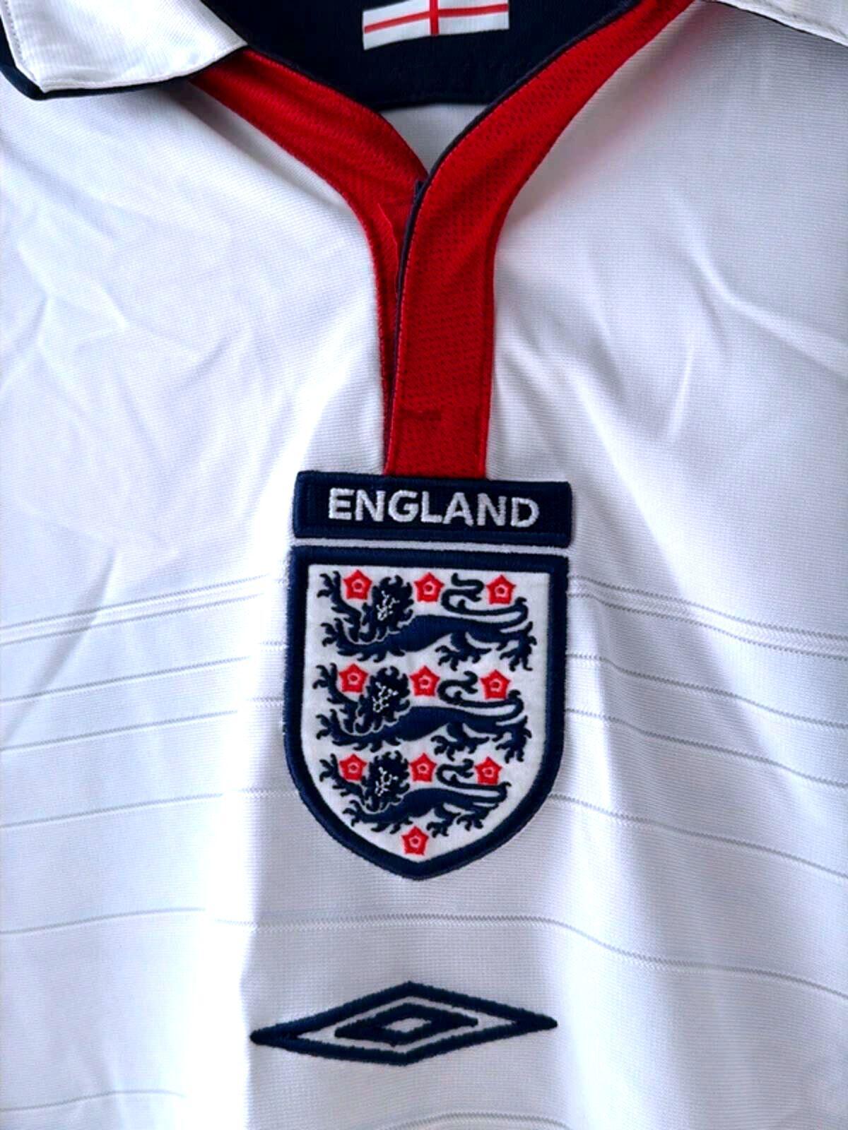 Mens England 2003/05 Reversible Home Football Shirt Top  - Small - 3548