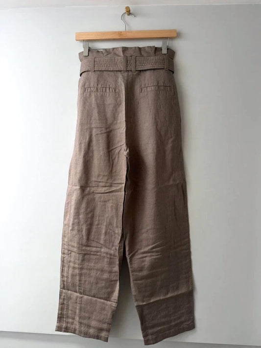 Women’s & Other Stories linen tie front paperbag style trousers - Uk4 - 3368
