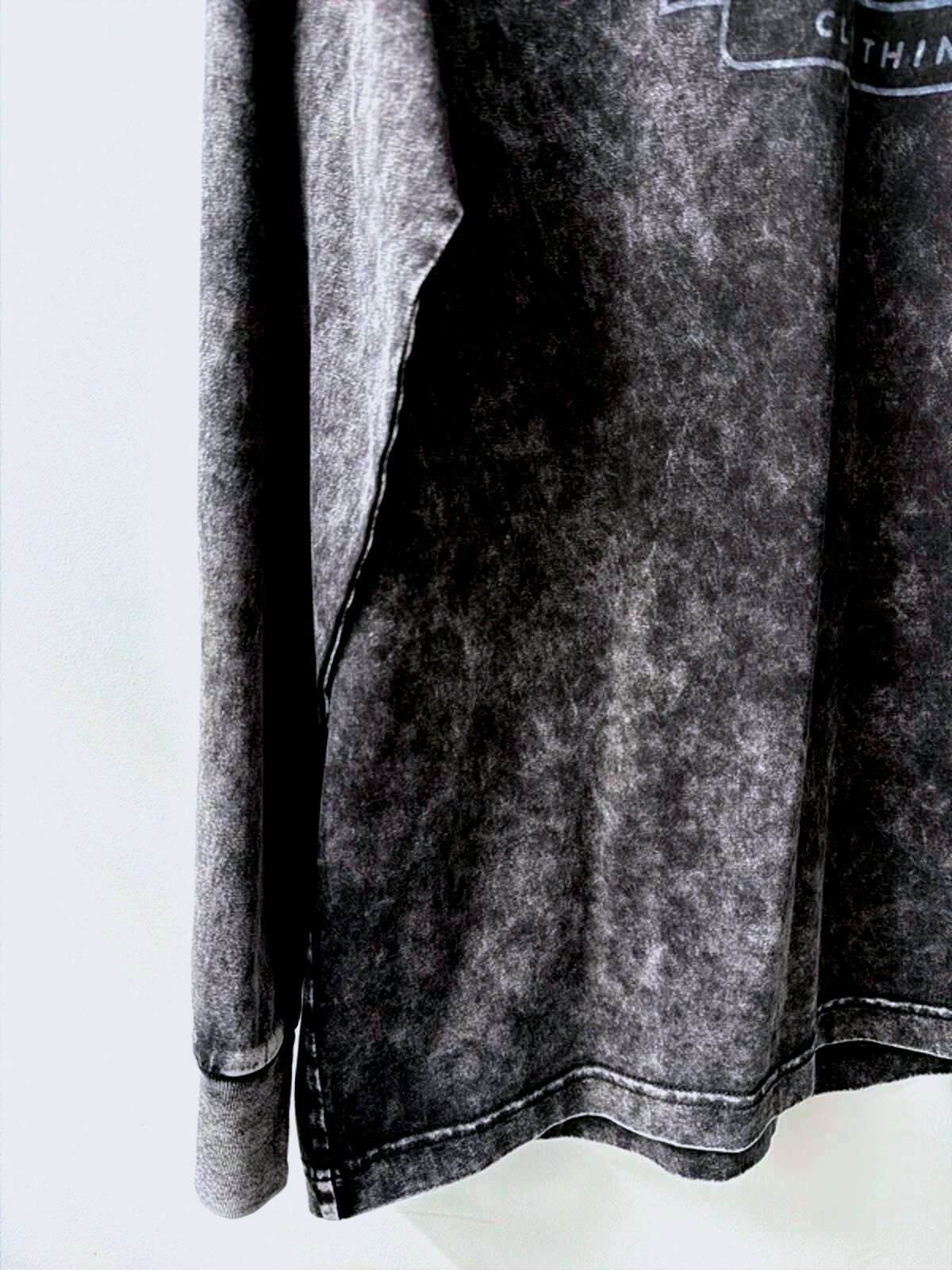 Men’s XLarge Oversized Fit Acid Wash T-shirt In Black - Mediim - 3202