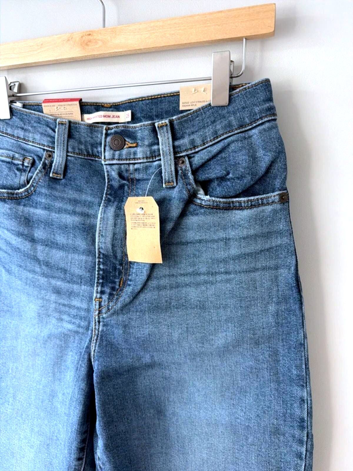 Women’s High Waisted Straight Leg Stretch Fit Mom Jeans - W28/L27 - 3434