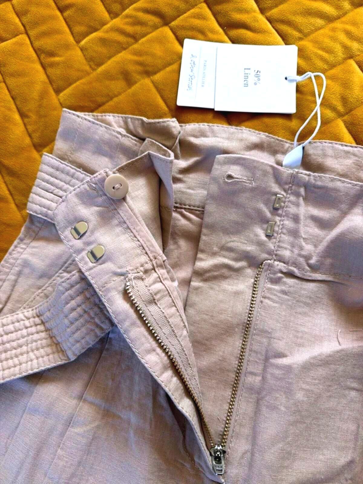 Women’s & Other Stories Linen Tie Front Style Shorts In Beige - Uk6