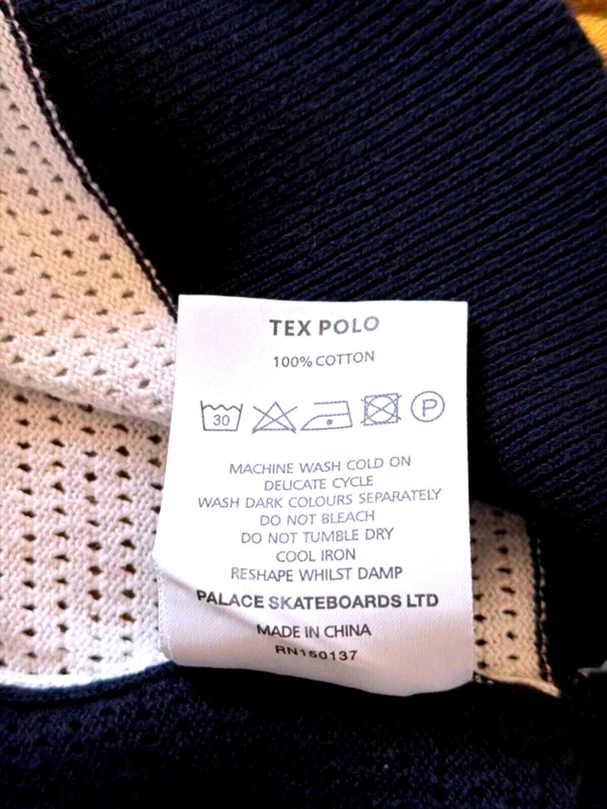 Men’s Palace Tex Knitted Polo Top In Navy - Large - 3397