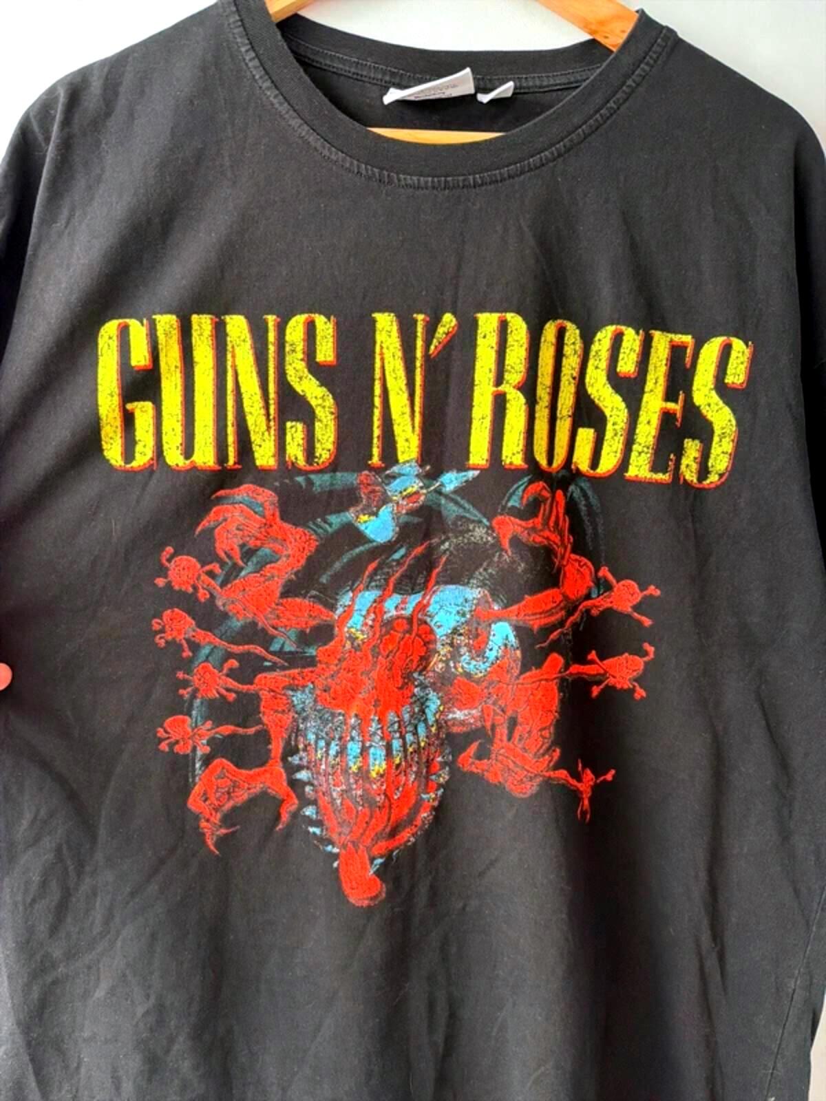 Men’s Guns N’ Roses oversized fit 87-88 tour t-shirt in black - medium - 3394
