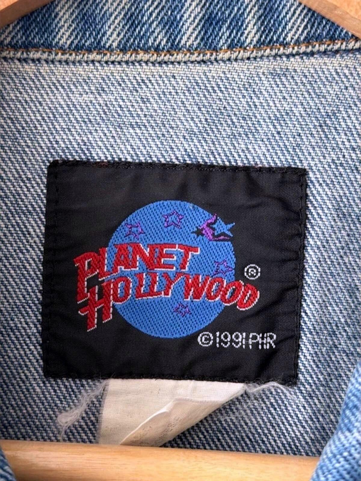 Men’s Planet Hollywood 90's Vintage Oversized Fit Denim Jacket In Navy - Large - 3384