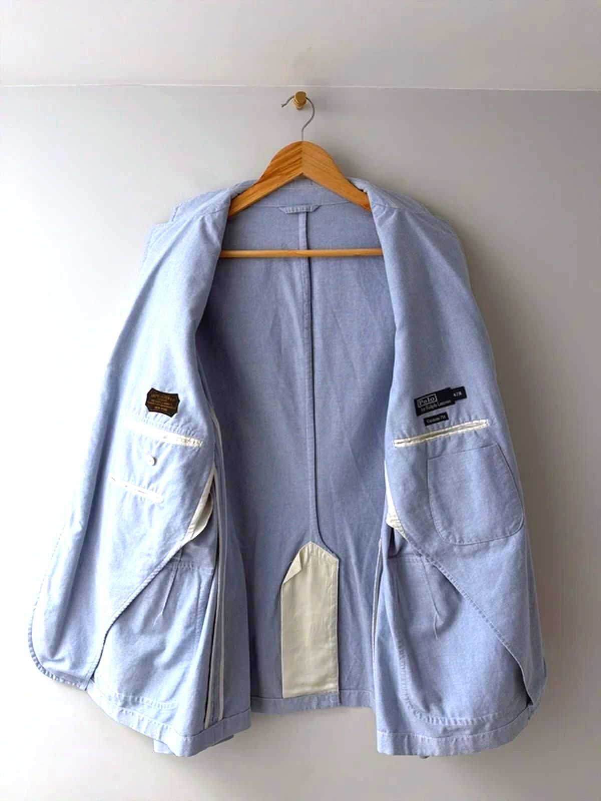 Men’s Ralph Lauren Custom Fit Chambray Blazer In Blue - Medium - 3240