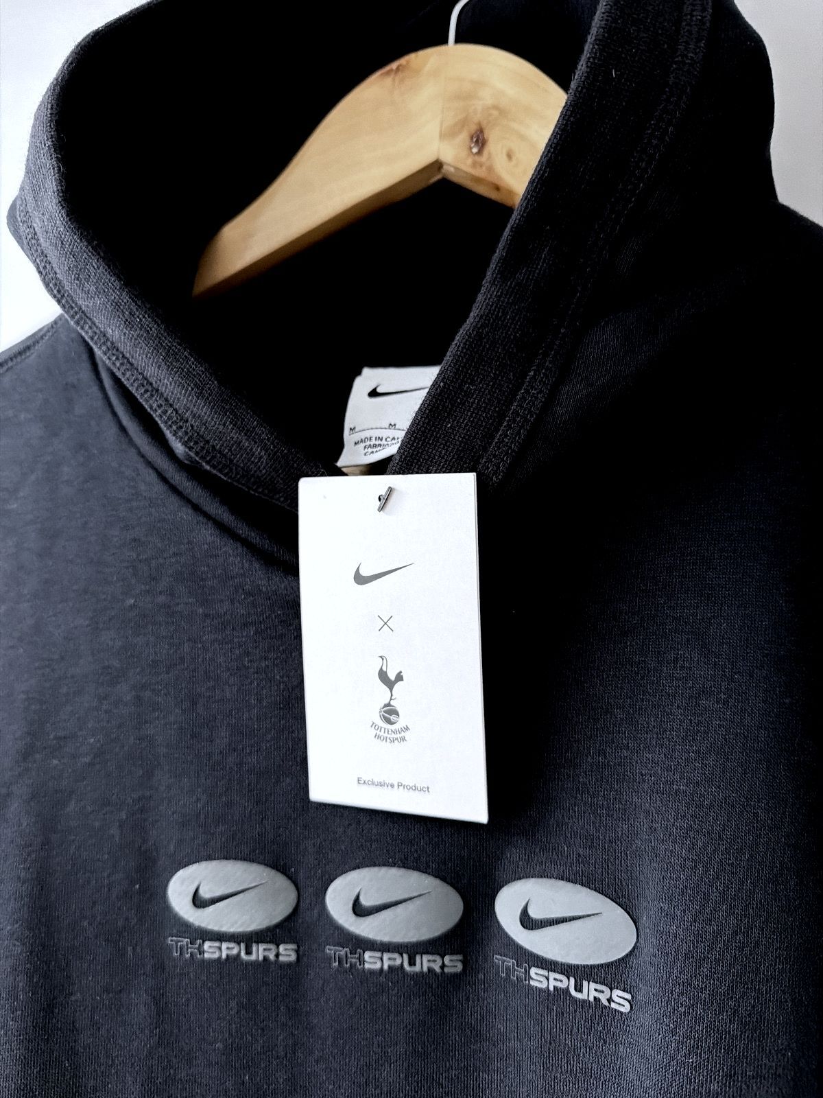 Men’s Nike x Tottenham Hotspur Hoodie Sweatshirt In Black - Medium - 3665