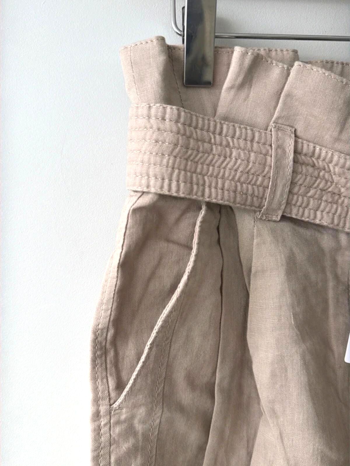 Women’s & Other Stories linen tie front paperbag style shorts - Uk6 - 3445