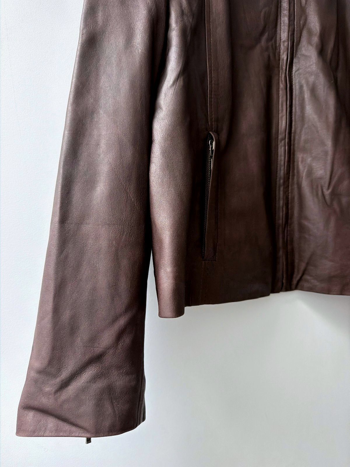 Women’s Hidepark Premium Leather Jacket with Zip Details In Brown - XLarge -