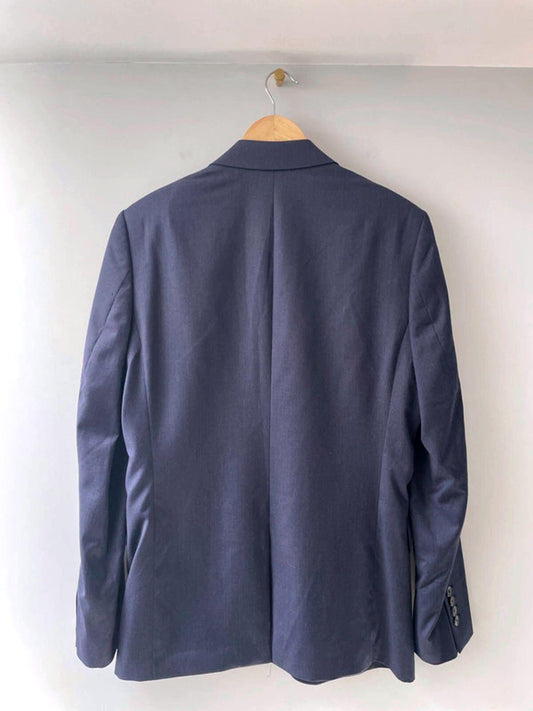Men’s Reiss Premium Wool Double Button Blazer Jacket In Navy - Medium - 1564