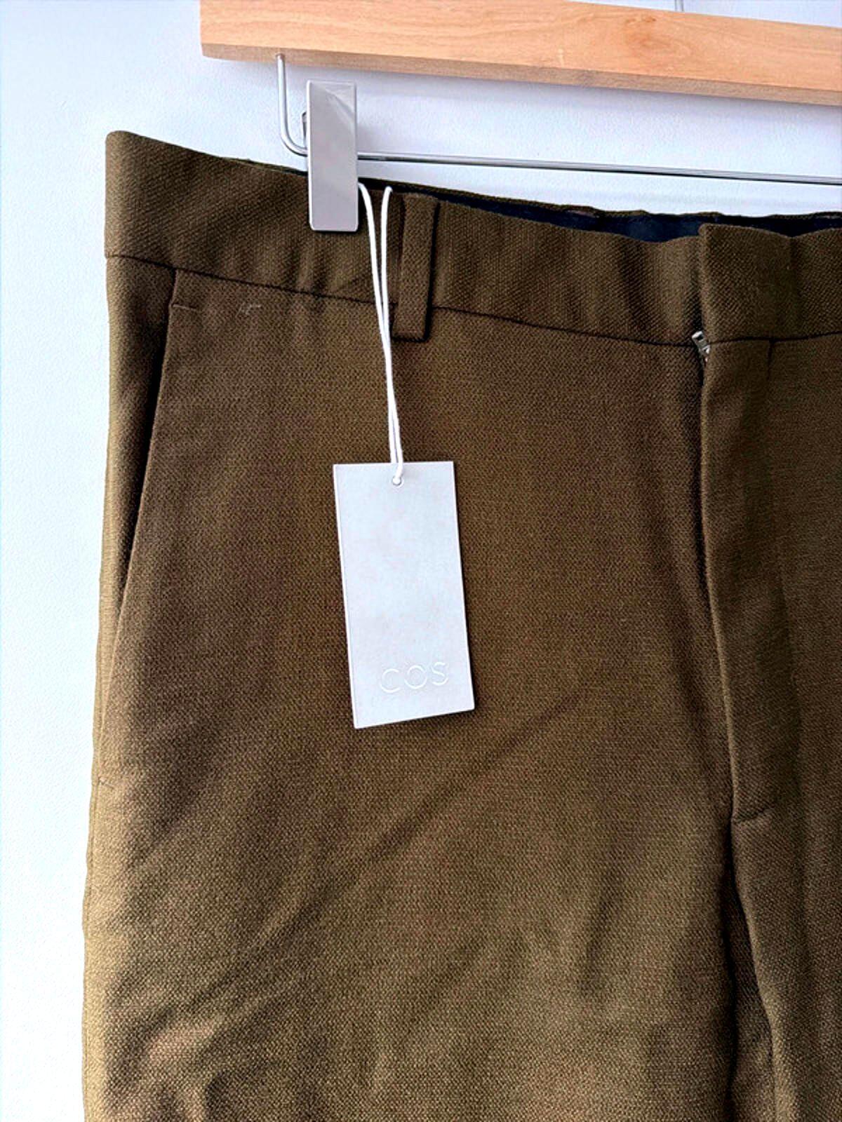 Women’s Cos Premium Wool Cropped Leg Trousers In Brown - W32/L27 - 2677