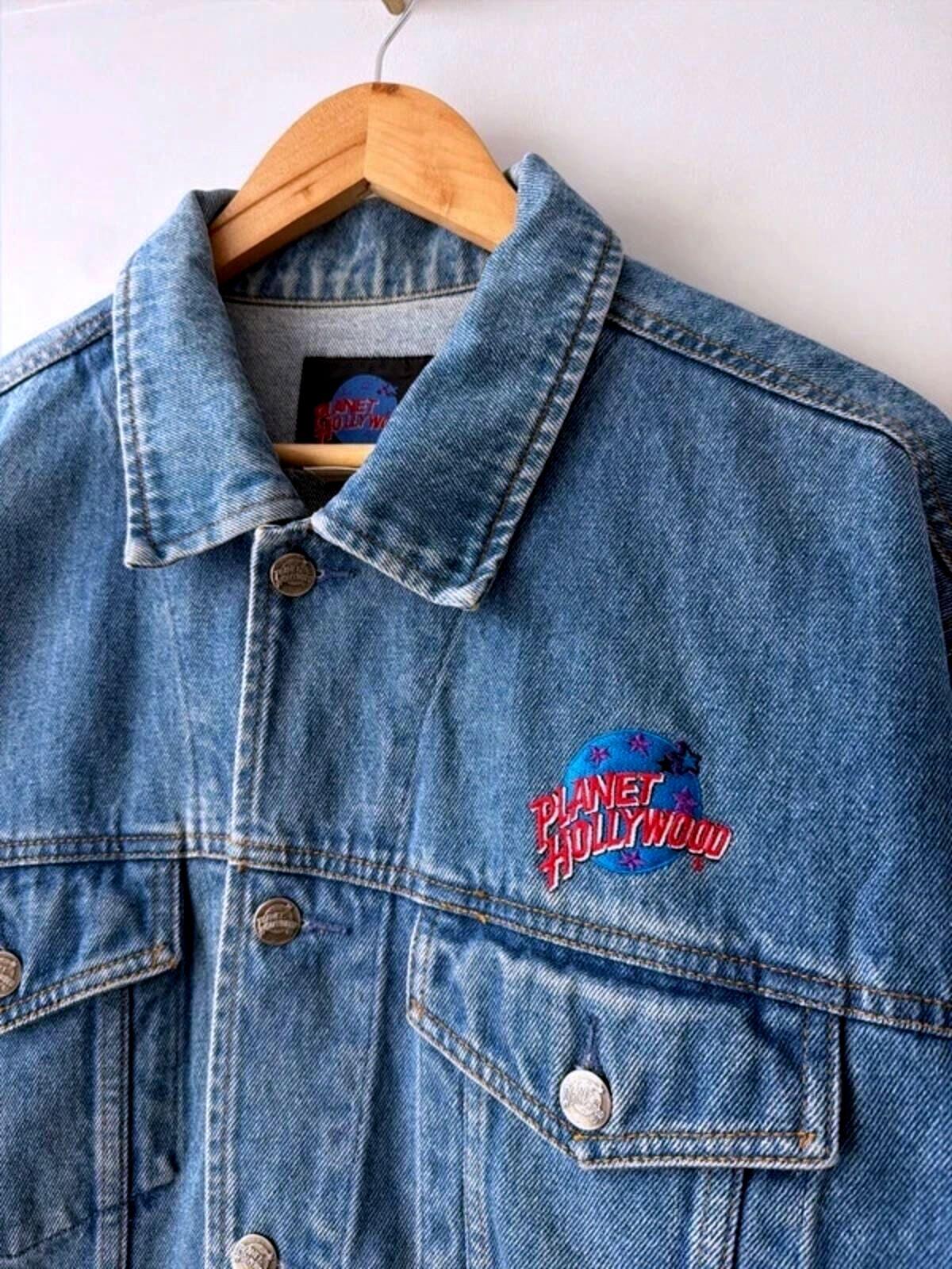 Men’s Planet Hollywood 90's Vintage Oversized Fit Denim Jacket In Navy - Large - 3384
