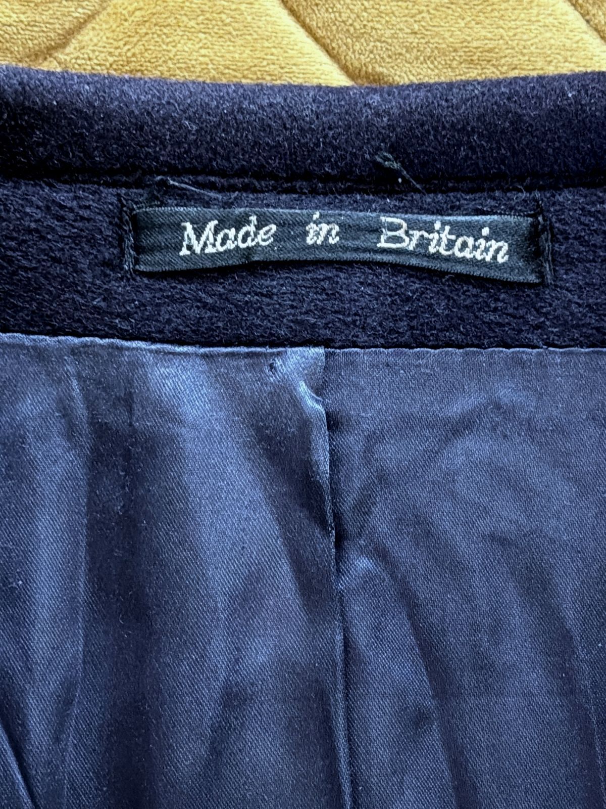 Men's Dunn & Co Made in Britain 100% Wool Overcoat In Dark Navy - Medium - 3786