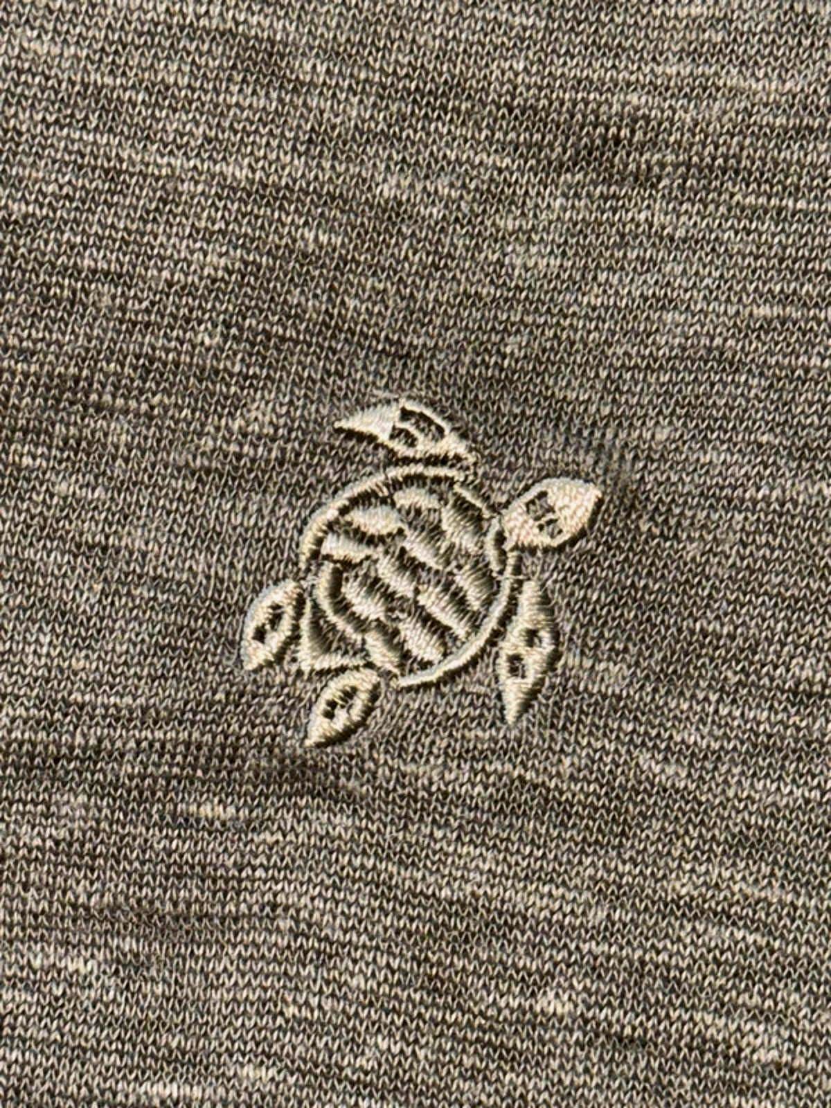 Men’s Vilebrequin Premium Linen Polo Top In Khaki - Small  -1340