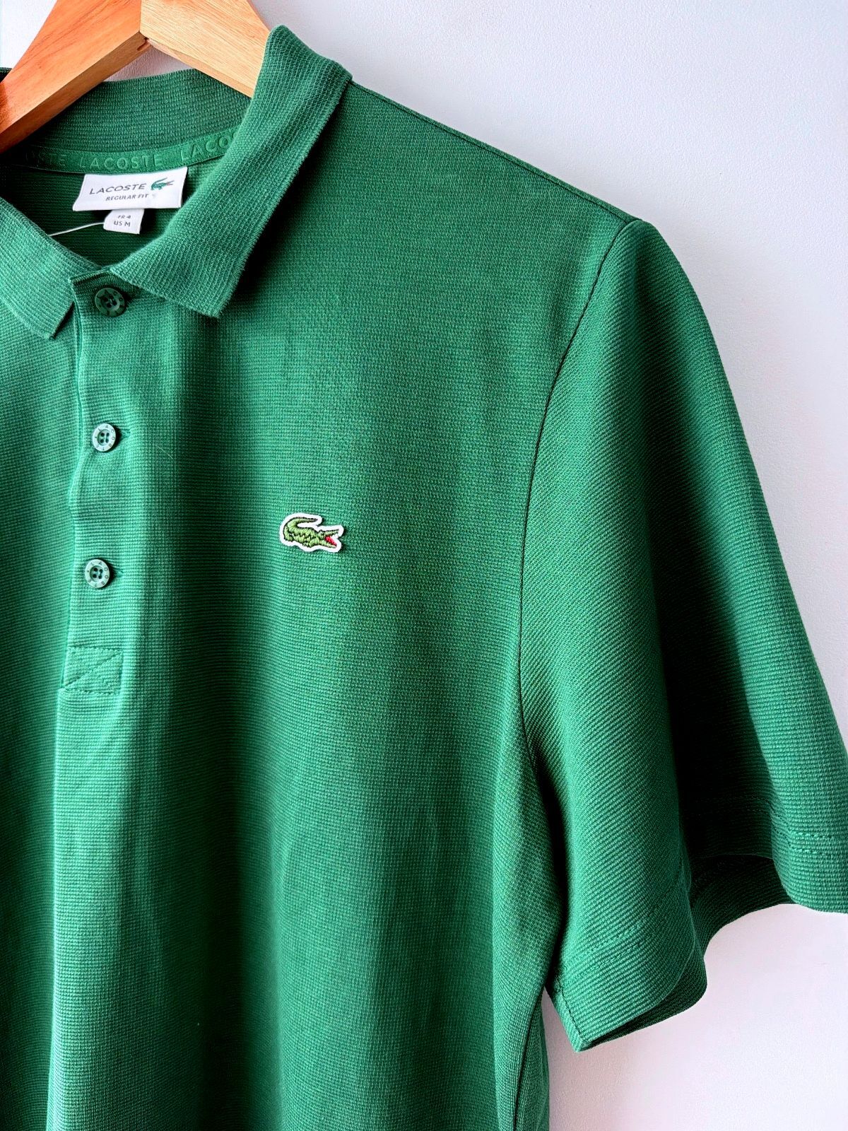 Men’s Lacoste Premium Polo Top In Green - Medium - 3563